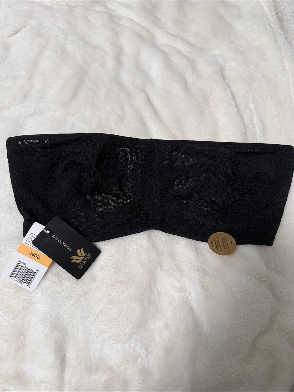 Wacoal Black Lace Strapless Bandeau